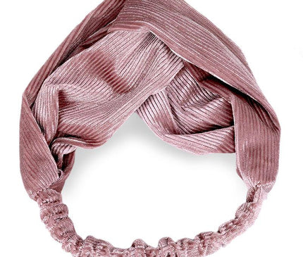 Bandeau Velours Femme Chic Rose