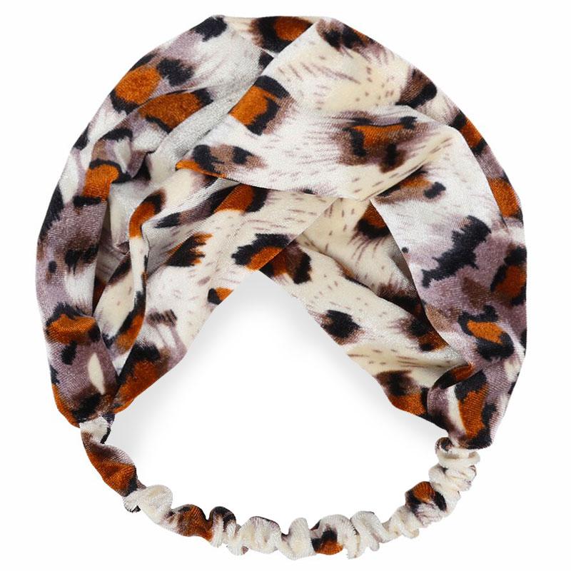 Bandeau Velours Imprimé Léopard