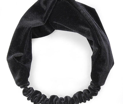 Bandeau Torsadé en Velours Noir
