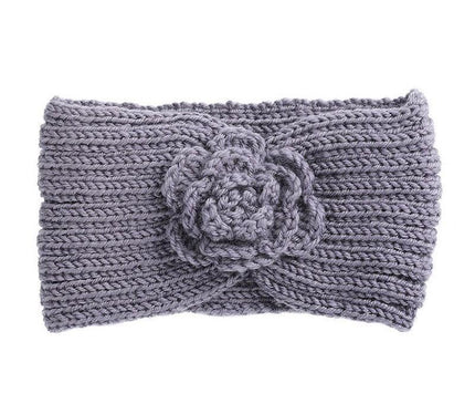 Bandeau Hiver en Laine Mérinos Gris souris