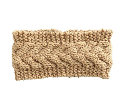 Bandeau Hiver Laine Mérinos Ficelle