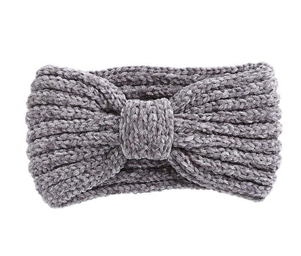 Bandeau Tricoté Féminin Gris Taupe