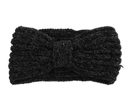 Bandeau Tricoté Féminin Noir