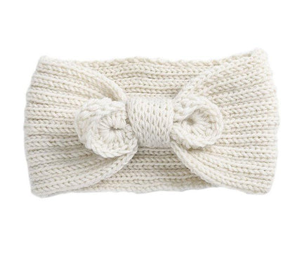 Bandeau Tricoté en Laine Ecume