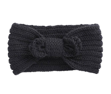 Bandeau Tricoté en Laine Noir