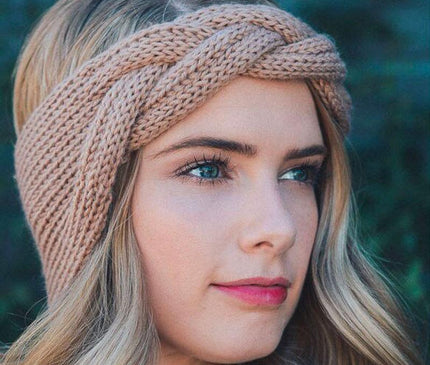 Chaud bandeau tressé laine