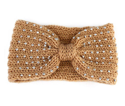 Élégant Bandeau Papillon Femme Camel