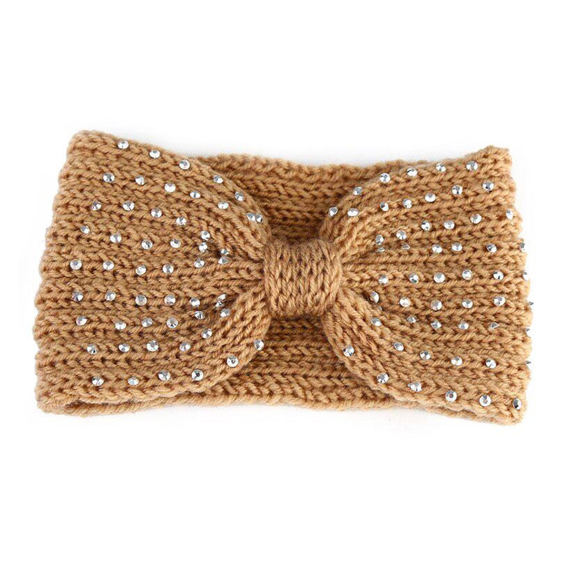 Élégant Bandeau Papillon Femme Camel