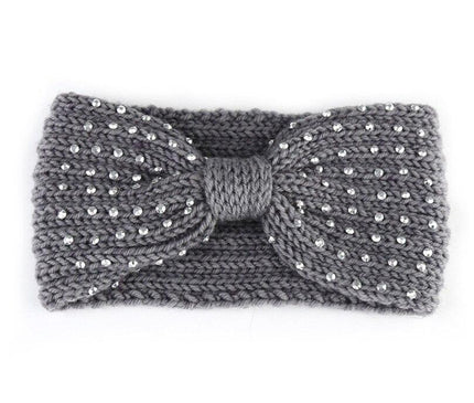 Élégant Bandeau Papillon Femme Gris