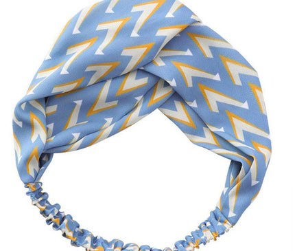 Bandeau Chic Imprimé Vintage Bleu ciel