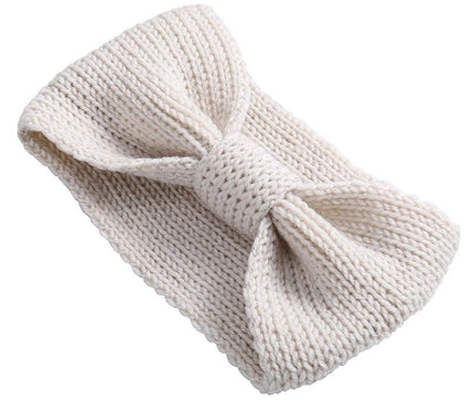 Bandeau Femme en Laine Mérinos Blanc crème