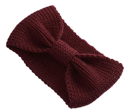 Bandeau Femme en Laine Mérinos Bordeaux