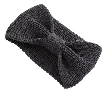 Bandeau Femme en Laine Mérinos Gris anthracite