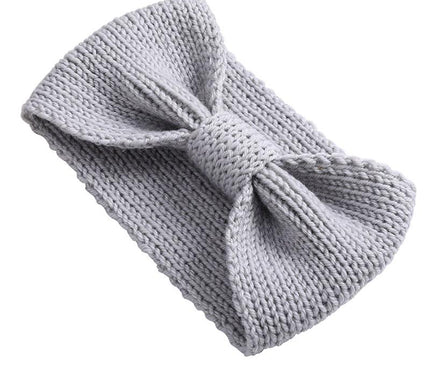 Bandeau Femme en Laine Mérinos Gris perle