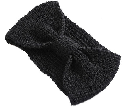 Bandeau Femme en Laine Mérinos Noir