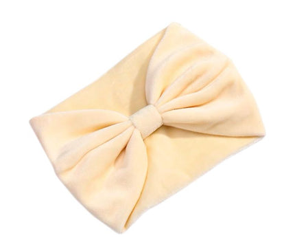 Bandeau Velours Élégant Femme Ivoire