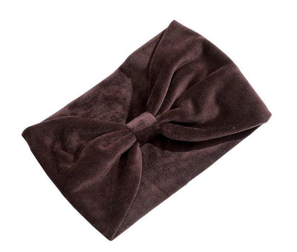 Bandeau Velours Élégant Femme Chocolat