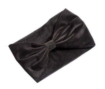 Bandeau Velours Élégant Femme Noir