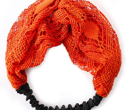 Headband Bohème en Macramé Corail