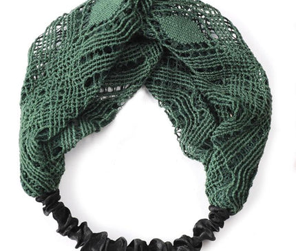 Headband Bohème en Macramé Vert
