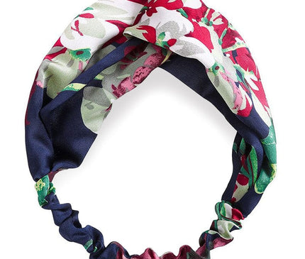 Bandeau Torsadé Fleurs Satinées