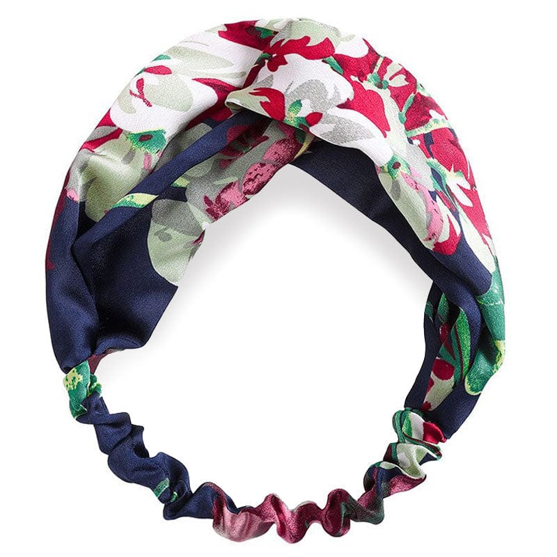 Bandeau Torsadé Fleurs Satinées