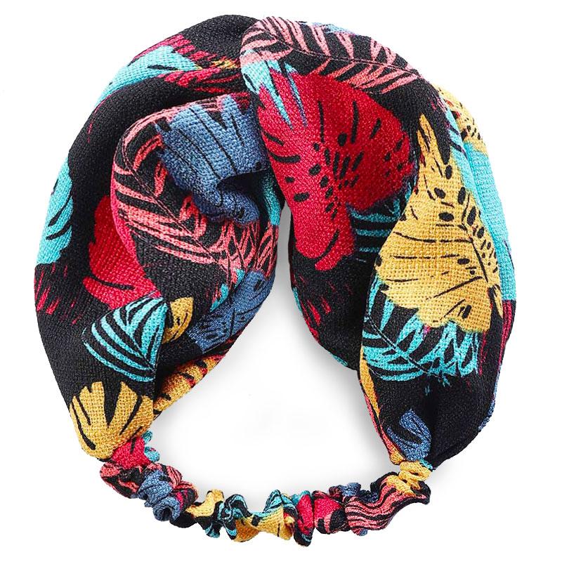 Bandeau Imprimé Feuilles Tropicales
