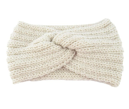 Bandeau cheveux laine croisé