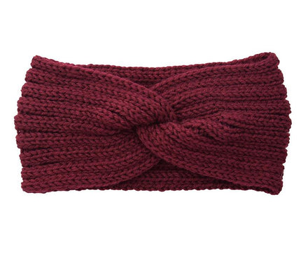 Bandeau Masha laine mérinos Rouge grenat