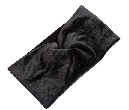 Bandeau Torsadé en Velours Black
