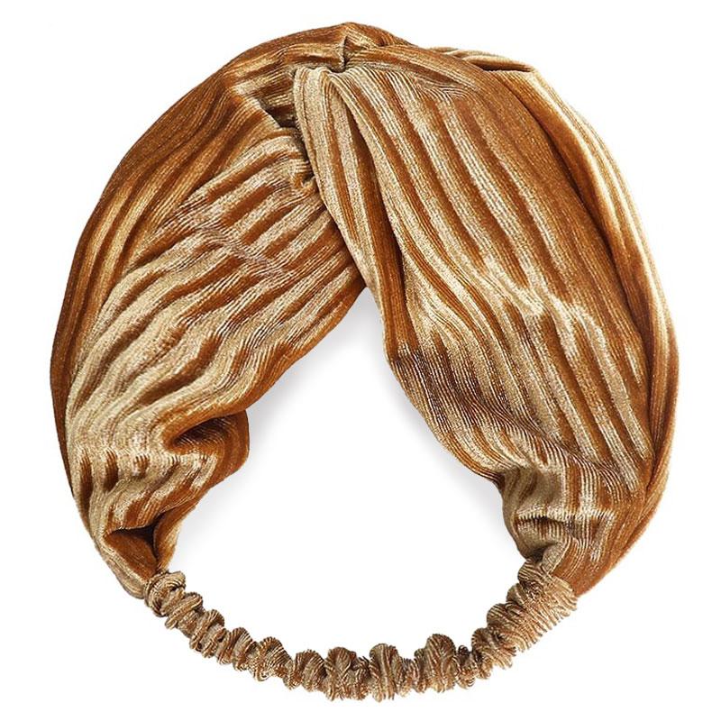 Bandeau Velours Femme Tendance Moutarde