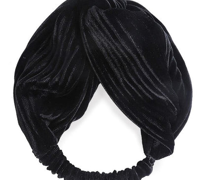 Bandeau Velours Femme Tendance Noir