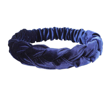 Tresse Élégante en Velours Bleu Marine
