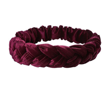 Tresse Élégante en Velours Lie de Vin