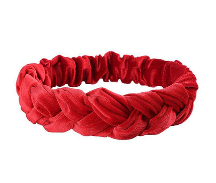 Tresse Élégante en Velours Rouge