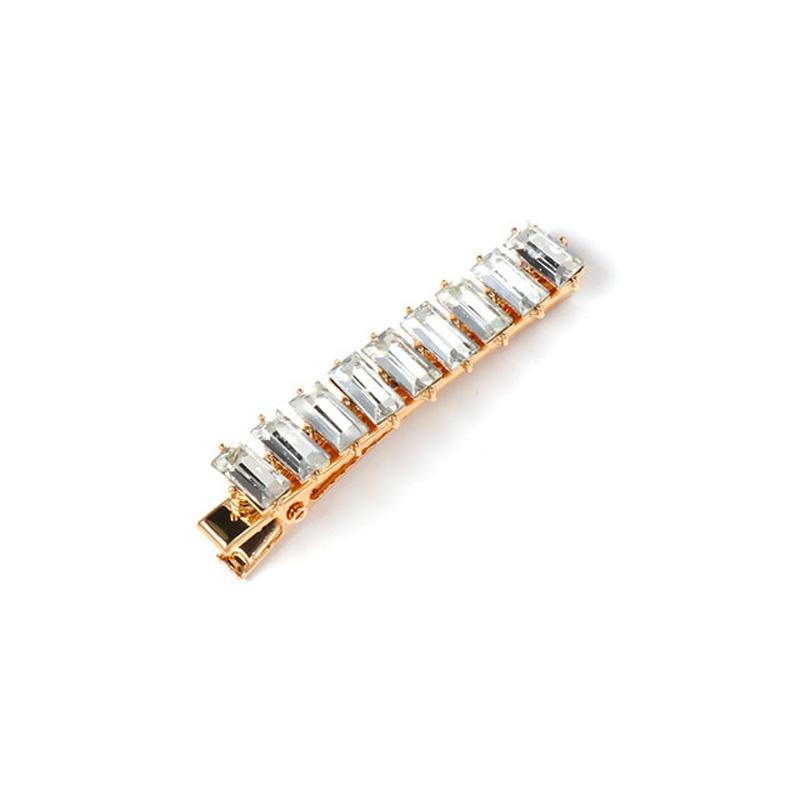 Barrette Cheveux Cristal Dorée