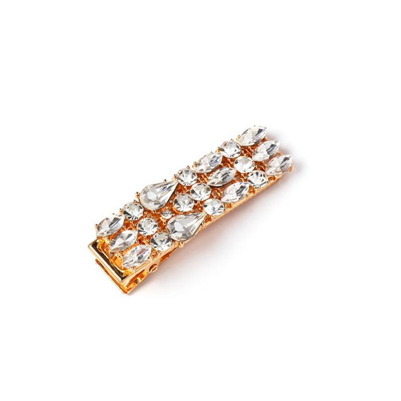 Barrette Cheveux Cristaux Dorés