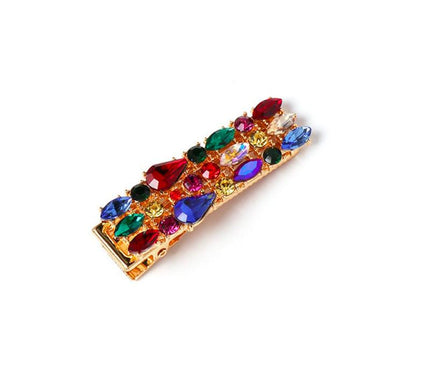 Barrette Cheveux Luxueuse Cristaux Colorés