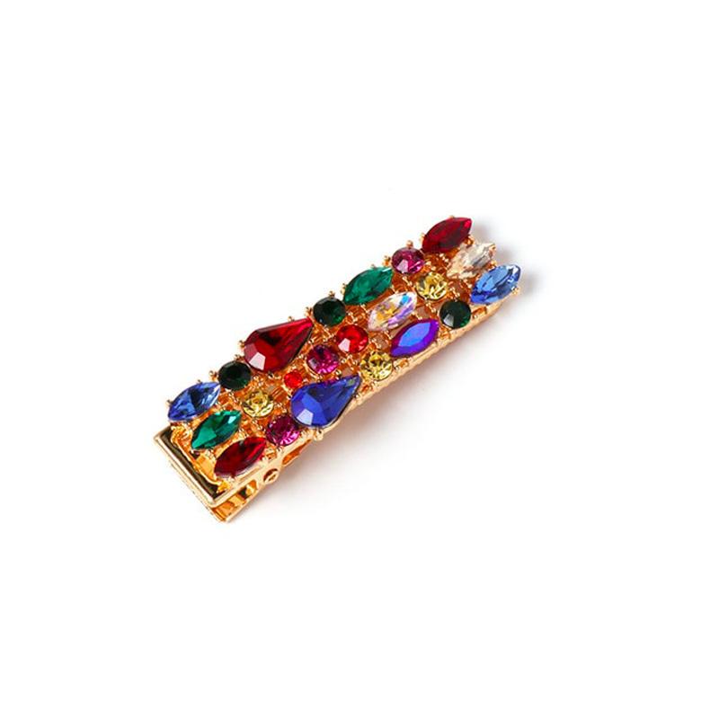 Barrette Cheveux Luxueuse Cristaux Colorés