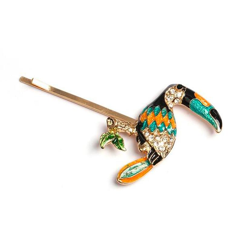 Barrette Cheveux Toucan Cristaux