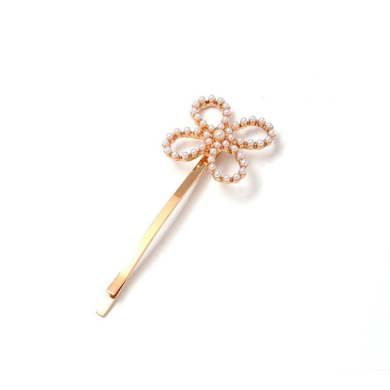 Barrette Cheveux Fleur Perles