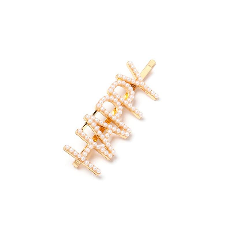 Barrette Cheveux Perles Happy