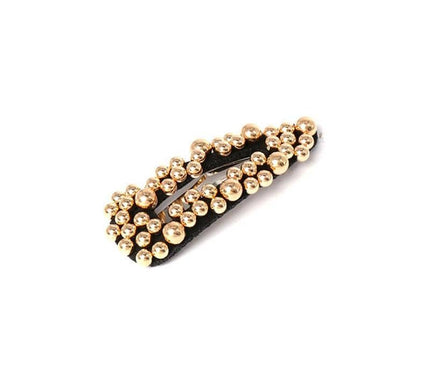 Élégante Barrette Perles Dorées