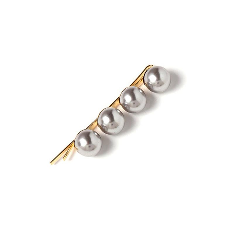 Barrette Cheveux Perles Grises Lana
