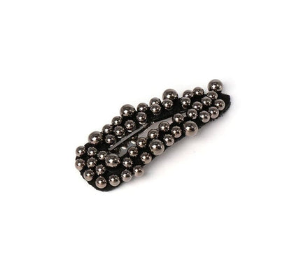 Élégante Barrette en Perles Noires