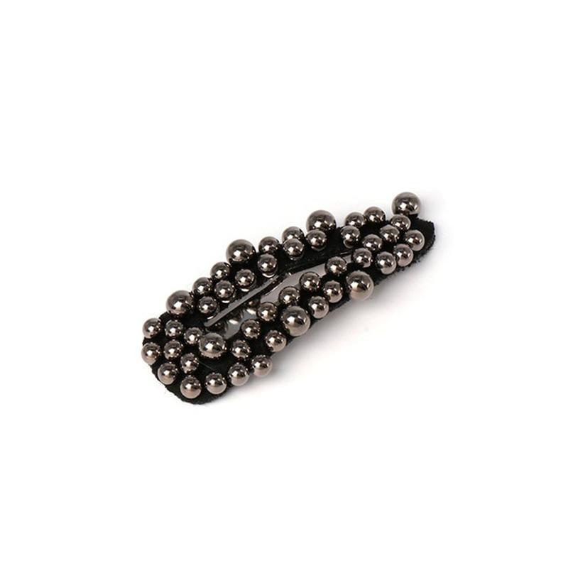 Barrette Cheveux Perles Noires Lilly