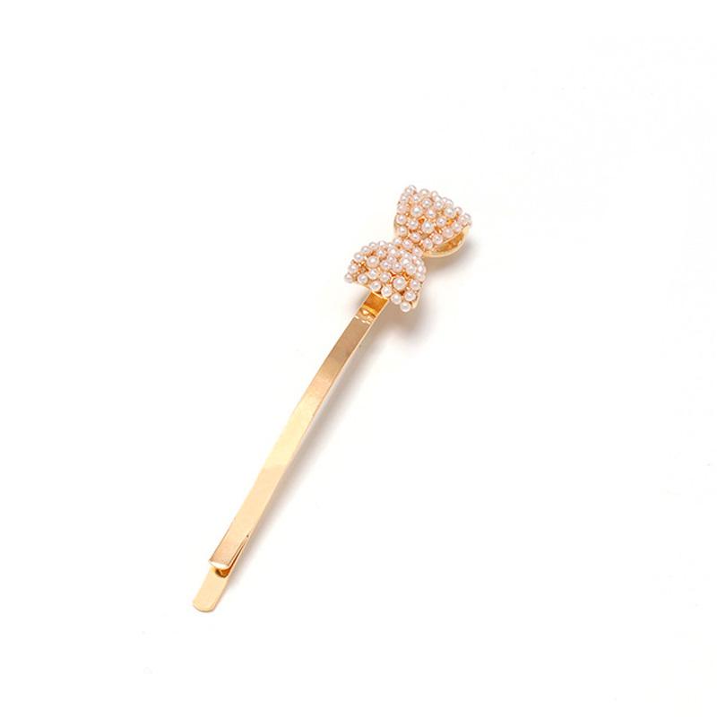 Barrette Cheveux Nœud Perlé Élégant