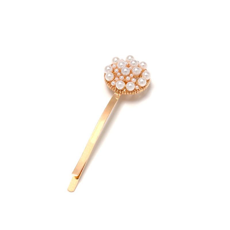 Barrette Cheveux Perles Dorée Rosie