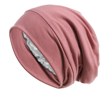 Women Soft Satin Lining Turban Hat Sleep Cap Cancer Chemo Hat Beanie Headwrap Hair Loss Bonnet Lilas