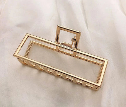 Gold Color Hollow Geometric Hair Clips Metal Hair Claw Cross Hairclip Headband Hairpin Hair Crab Women Hair Fashion Accessories Style 3